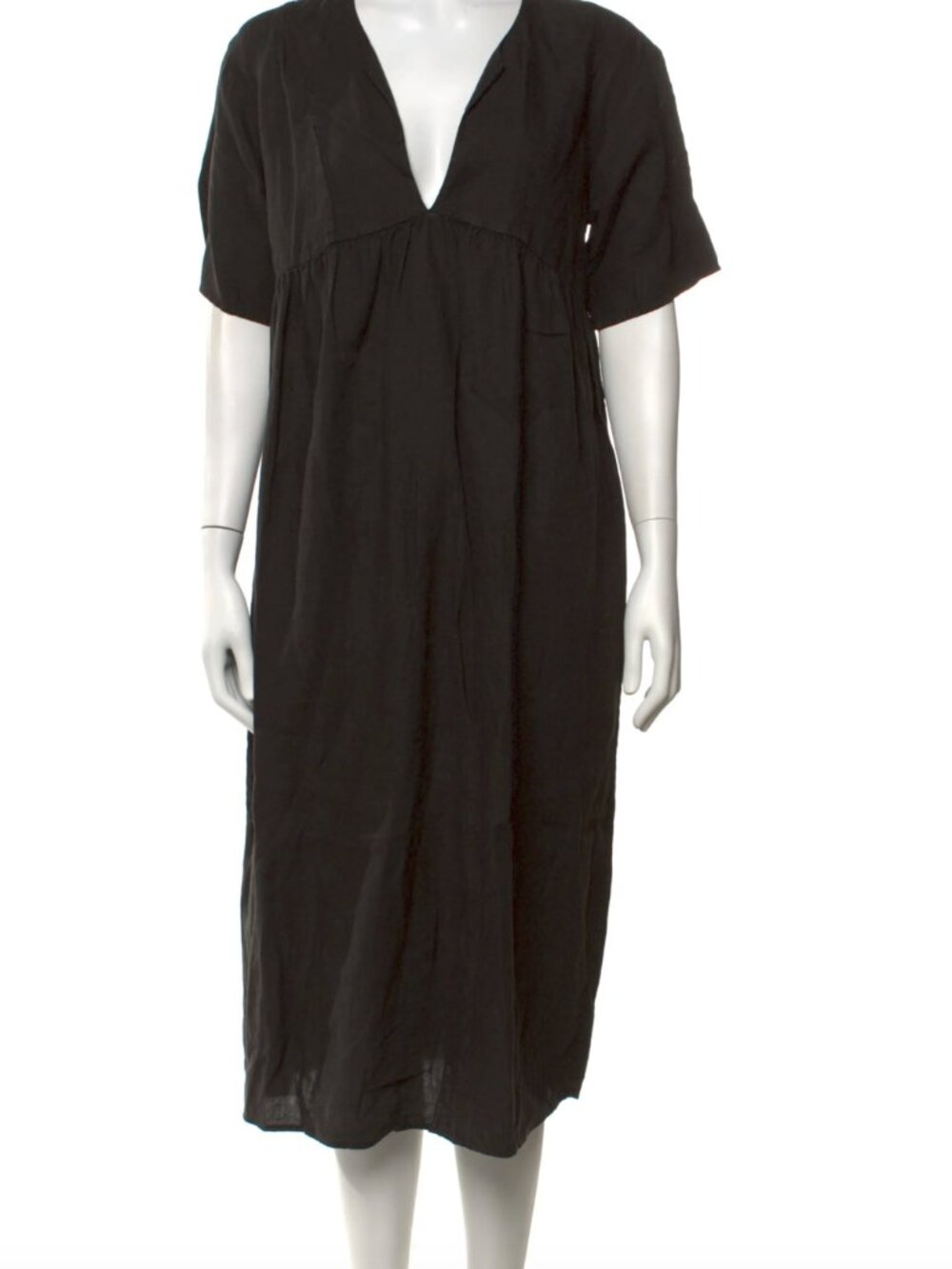 James Perse 100% Linen Midi Dress Sleeves